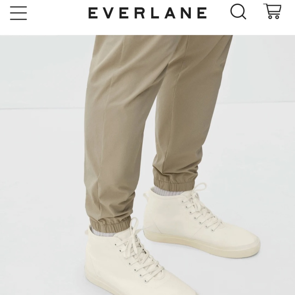 New in Box Everlane HighTop Canvas Sneakers (Ecru)